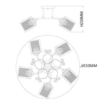 Потолочная люстра Escada Spirea 1105/5PL