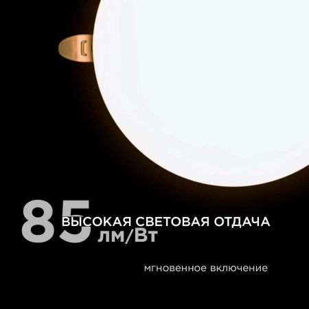 Встраиваемая светодиодная панель безрамочная Apeyron FLP 06-108