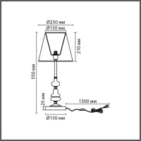 Настольная лампа Lumion Classi Kentuki 8283/1T