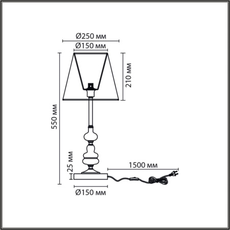Настольная лампа Lumion Classi Kentuki 8283/1T