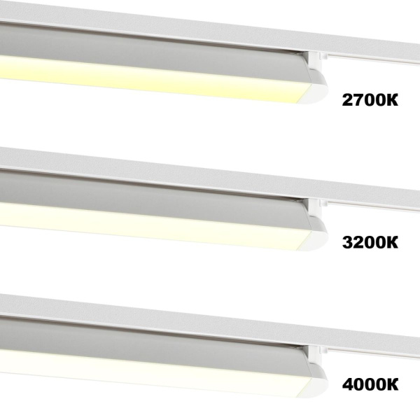 Трековый однофазный трехжильный светильник с переключателем цветовой температуры Novotech Port Iter 359797