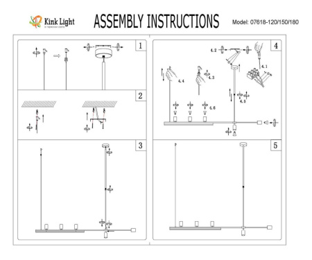 Подвесная люстра Kink Light Рия S07618-180,36