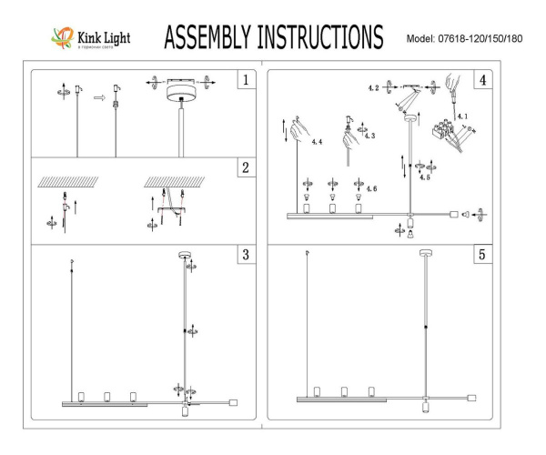 Подвесная люстра Kink Light Рия S07618-180,36
