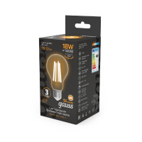 Лампа светодиодная Gauss Filament E27 18W 2700K 102902118