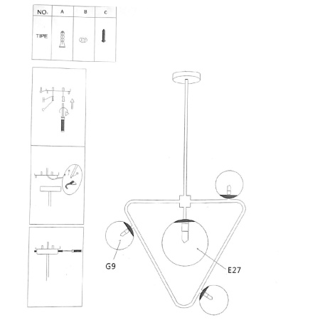 Люстра на штанге ImperiumLoft Cosmogony 151873-26