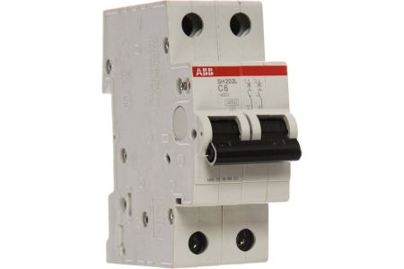 Автоматический выключатель ABB SH202L 2-полюсный  C6 4,5кА