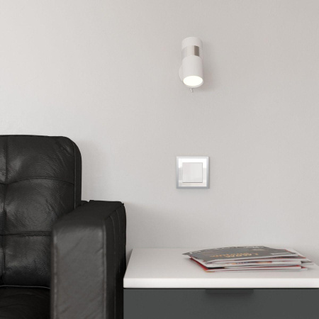 Рамка на 1 пост Baguette (белый/серебро) W0012850 Werkel