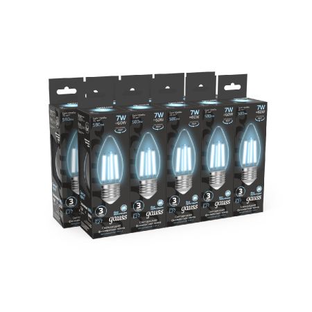 Лампа светодиодная Gauss Filament E27 7W 4100K 103802207