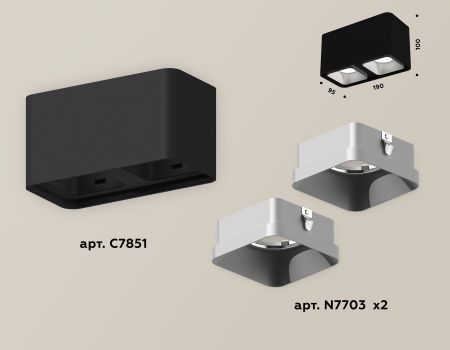 Накладной светильник Ambrella Light Techno XS7851003 (C7851, N7703)