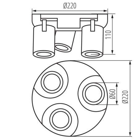 Накладной спот Kanlux Laurin 38967