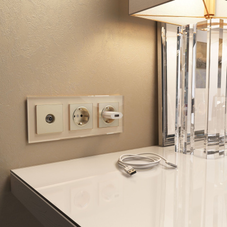 Рамка на 3 поста шампань WL01-Frame-03 Werkel