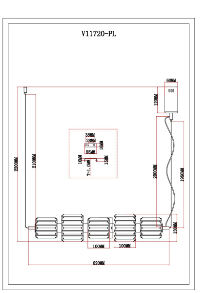 Подвесной светильник Moderli Prismique V11720-PL