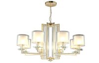 Подвесная люстра Crystal Lux Nicolas NICOLAS SP-PL8 GOLD/WHITE
