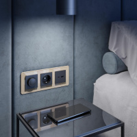 Рамка Werkel Elite на 3 поста айвори W0042443