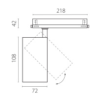 Трековый трехфазный светильник Quattro LED с управлением DALI Lightstar Alta Base A5246DALI