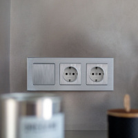 Рамка Aluminium на 3 поста алюминий WL11-Frame-03 Werkel