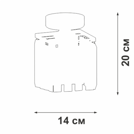 Потолочный светильник Vitaluce V5360-1/1PL