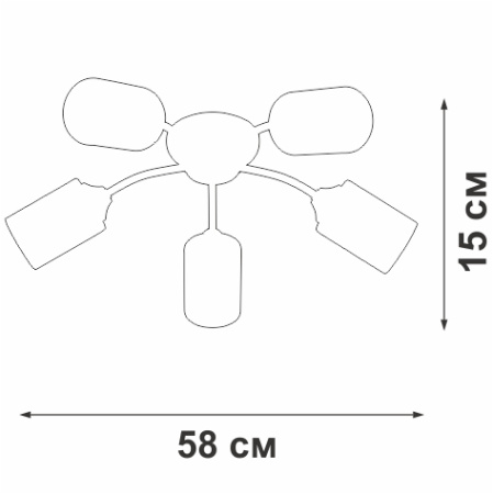 Потолочная люстра Vitaluce V2558-1/5PL