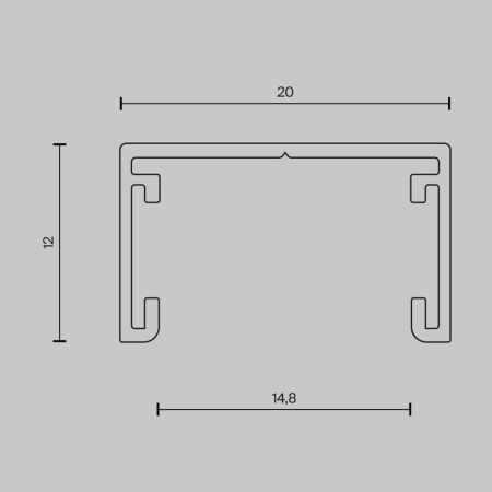 Шинопровод накладной Maytoni Busbar trunkings Basity TRX172-112B
