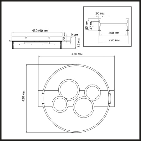 Потолочный светильник Sonex Spots 7742/40L
