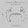 Шинопровод накладной/подвесной Maytoni Busbar trunkings Basity TRX172-R-112B