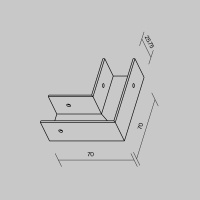 Коннектор угловой для профиля Maytoni Elasity IP O-TR001-AC90-W