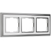 Рамка Palacio на 3 поста хром/белый WL17-Frame-03 Werkel