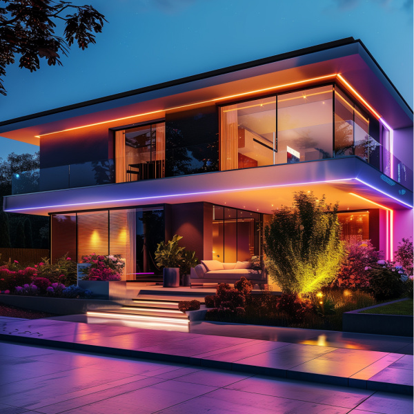 Комплект светодиодной ленты Apeyron 220В 12Вт/м, RGB, SMD5050, 60д/м, 5м, IP65 10-146 (контроллер - 1шт, заглушка - 1шт, крепеж - 5шт)