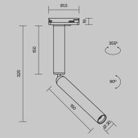 Трековый однофазный светильник Maytoni Focus T TR142-1-6W3K-B