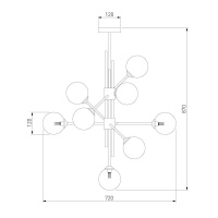 Подвесная люстра Eurosvet Volver 50383 латунь Smart a066796