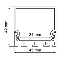 Профиль алюминиевый накладной Feron CAB268 48149