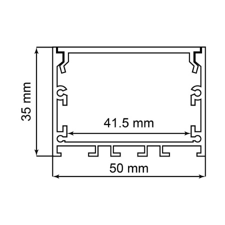 Профиль алюминиевый накладной Feron Линии света CAB257 10373