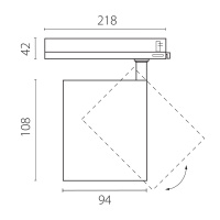 Трековый трехфазный светильник Quattro LED с управлением TRIAC Lightstar Alta Base A5447TRIAC