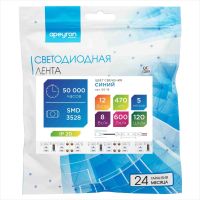 Светодиодная лента Apeyron 12В СТ 9,6Вт/м smd3528, 120д/м IP20 5м синяя 00-18