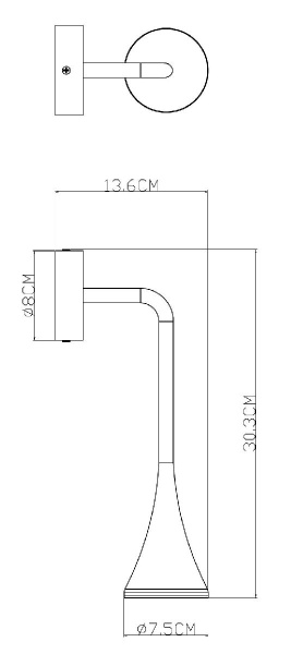 Фасадный светильник Arte Lamp Bronn A2367AL-1BK