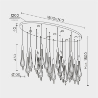 Подвесной светильник Modelux ML.89181.22 BS