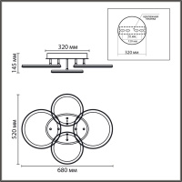 Потолочная люстра Lumion Ledio Alis Smart 8380/95CL
