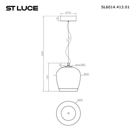 Подвесной светильник ST Luce Ripple SL6014.413.01