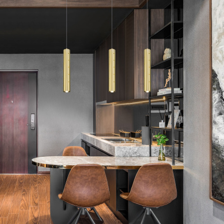 Подвесной светодиодный светильник Elektrostandard Bong 50214/1 Led золото