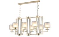 Подвесная люстра Crystal Lux Nicolas NICOLAS SP8 L1000 GOLD/WHITE