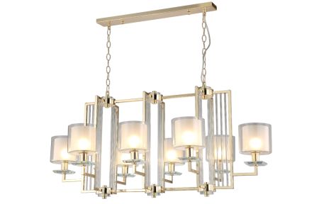 Подвесная люстра Crystal Lux Nicolas NICOLAS SP8 L1000 GOLD/WHITE