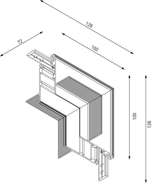 Коннектор угловой внутренний Lumker SY-LINK-INT-T1-WH 013619