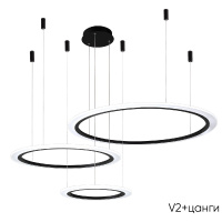 Подвесная люстра Crystal Lux MANZANA SP67W LED BLACK