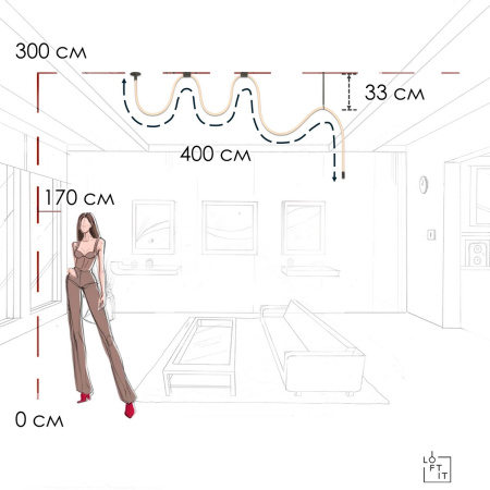Потолочный светильник Loft IT Thread 10388B Black