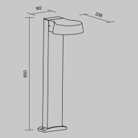Уличный светодиодный светильник Maytoni Share O443FL-L12GF3K