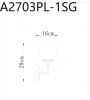 Бра ARTE Lamp A2703AP-1SG