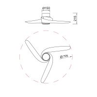 Люстра-вентилятор Mantra Groenland 9065