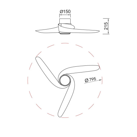 Люстра-вентилятор Mantra Groenland 9061