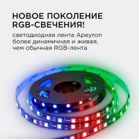 Комплект адресной светодиодной ленты Apeyron 24В 14,4Вт/м smd5050 60д/м IP20 2м RGB (адаптер питания, контроллер) 10-92