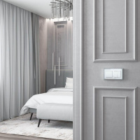 Рамка на 2 поста Baguette (белый/серебро) W0022850 Werkel